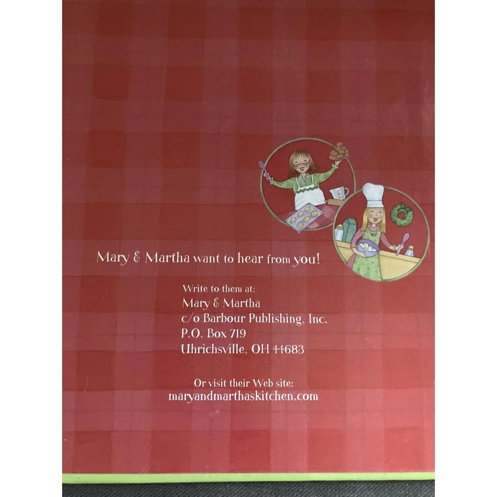 Mary & Martha Cookin' Up Christmas Cookbook Spiral Bound 2006 Holiday Recipes